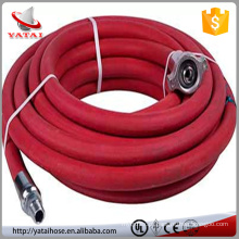 Mangueira de vapor de borracha flexível de cor vermelha flexível de trança de arame de alta pressão 17Bar